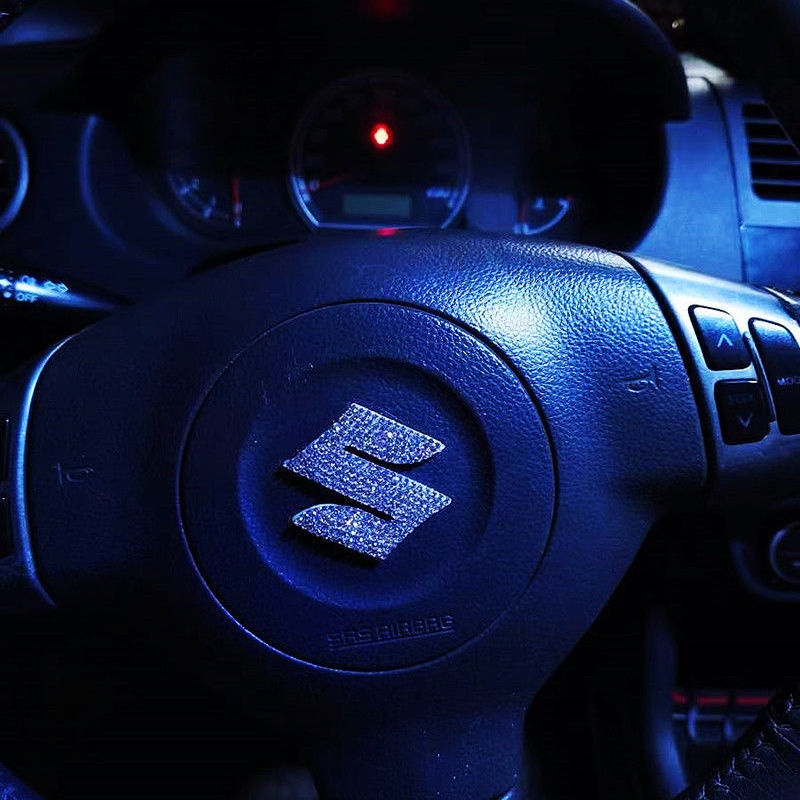 Nhãn Dán Trang Trí Vô Lăng Xe Hơi qiyue witra tianyu swift Đính Kim Cương Giả