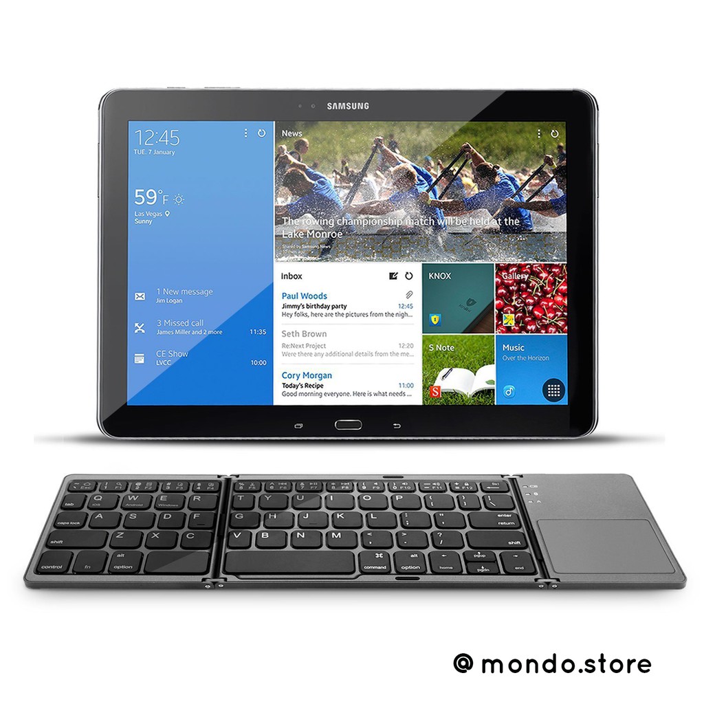 [Mã 267ELSALE hoàn 7% đơn 300K] Bàn Phím Mini Keyboard Bluetooth Kèm Touchpad