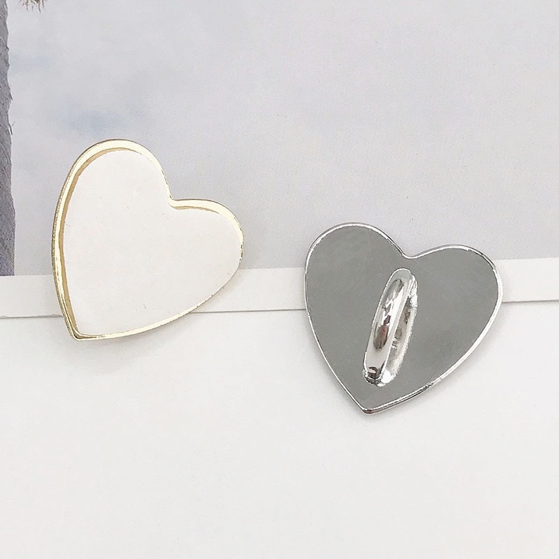 Set 2 Móc Khóa Kim Loại Hình Trái Tim 20 / 25MM Tự Làm Trang Trí Ốp Điện Thoại