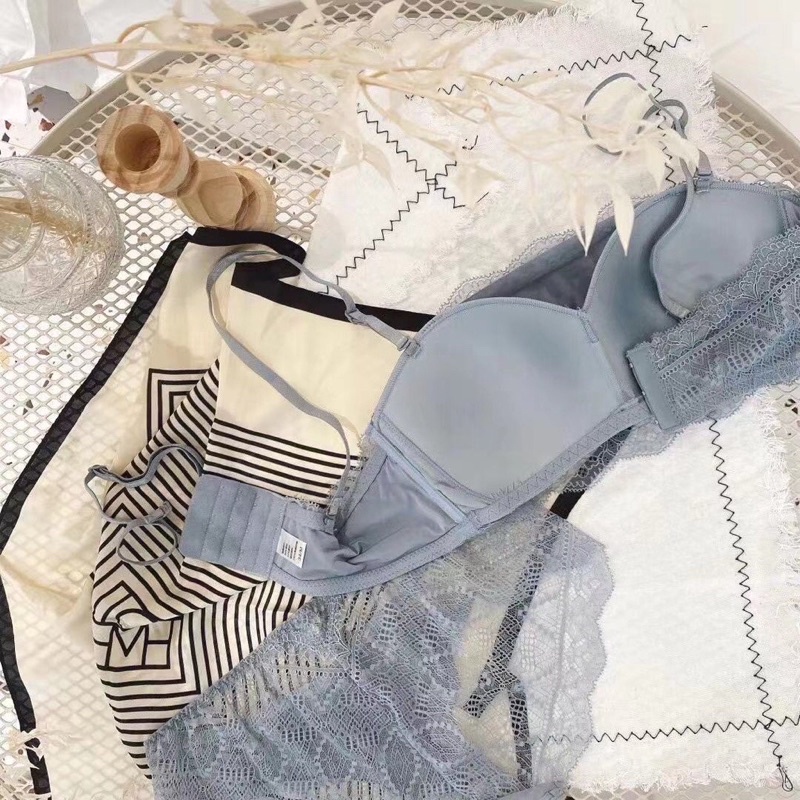 Áo ngực ren không gọng mút mỏng áo lót quây chống tụt bralette sexy ba móc cài JULIA có kèm cặp dây áo - Bae Lingerie