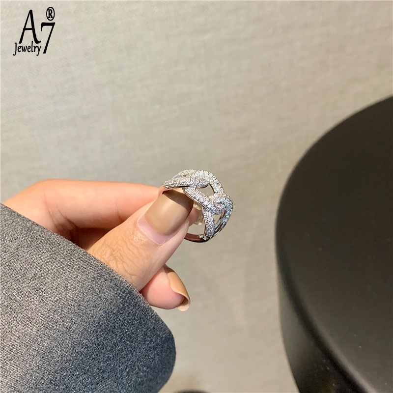 S925 Sterling Silver Twist Wrap Bộ trang sức có thể điều chỉnh mở vòng và bông tai