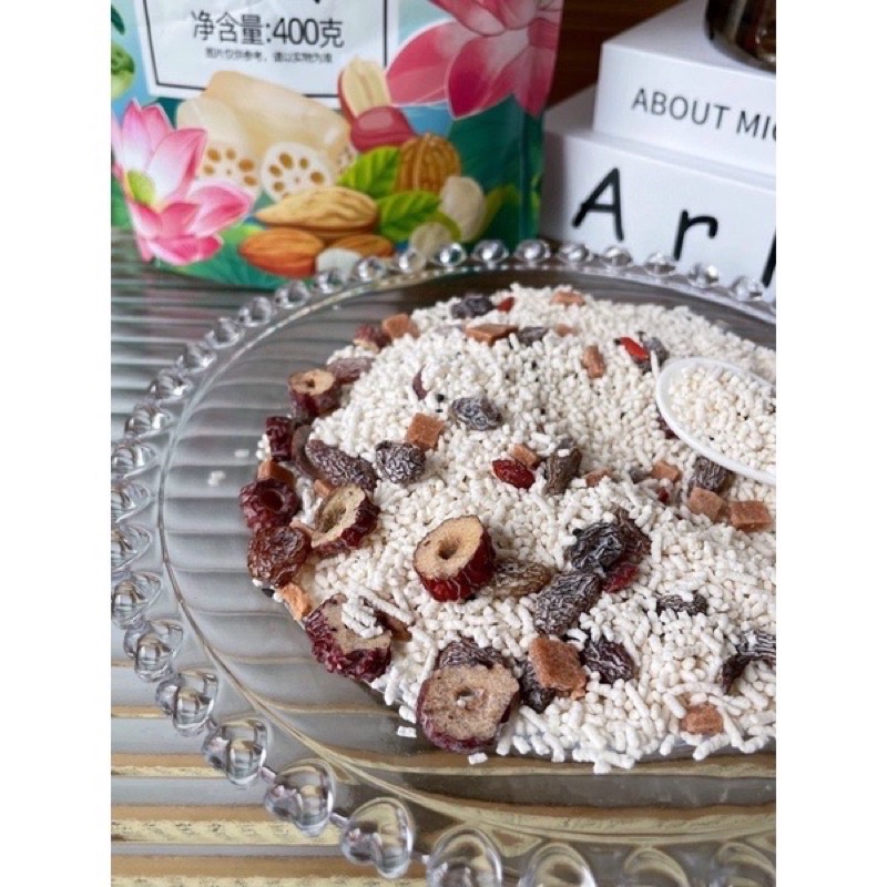 Bột củ sen mix hạt dinh dưỡng Meizhoushike 500g dạng cốm - đồ ăn vặt dưỡng nhan, giảm cân, ăn kiêng