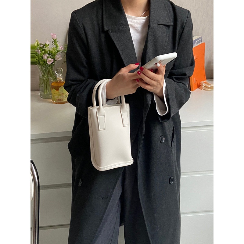 Túi Đeo Chéo Đựng Điện Thoại Màu Trơn Thời Trang Cho Nữ