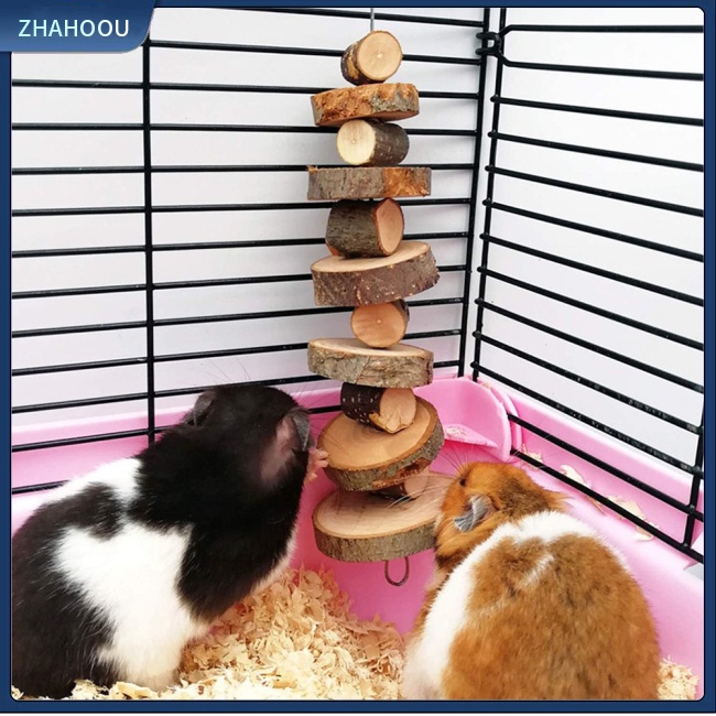 ☃Nhà☃ Đồ Chơi Nhai Gặm Bằng Gỗ Tự Nhiên Phù Hợp Cho Thỏ / Chuột Hamster / Chuột Lang /
