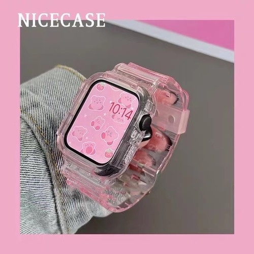 Dây Đeo silicone Trong Suốt 2022 Cho Đồng Hồ Thông Minh Apple watch 49mm 40mm 44mm 42MM 41MM 45MM