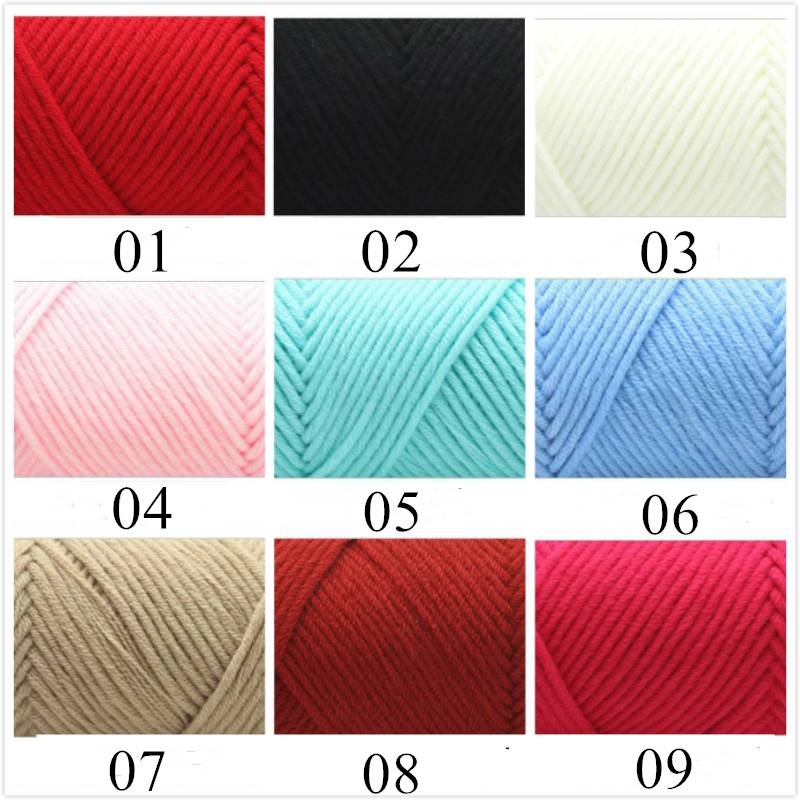 DUWEN Sợi 100g Sữa Cotton Sợi len Sợi 8 sợi sợi để đan Khăn len Handmade Vải DIY cho phụ nữ