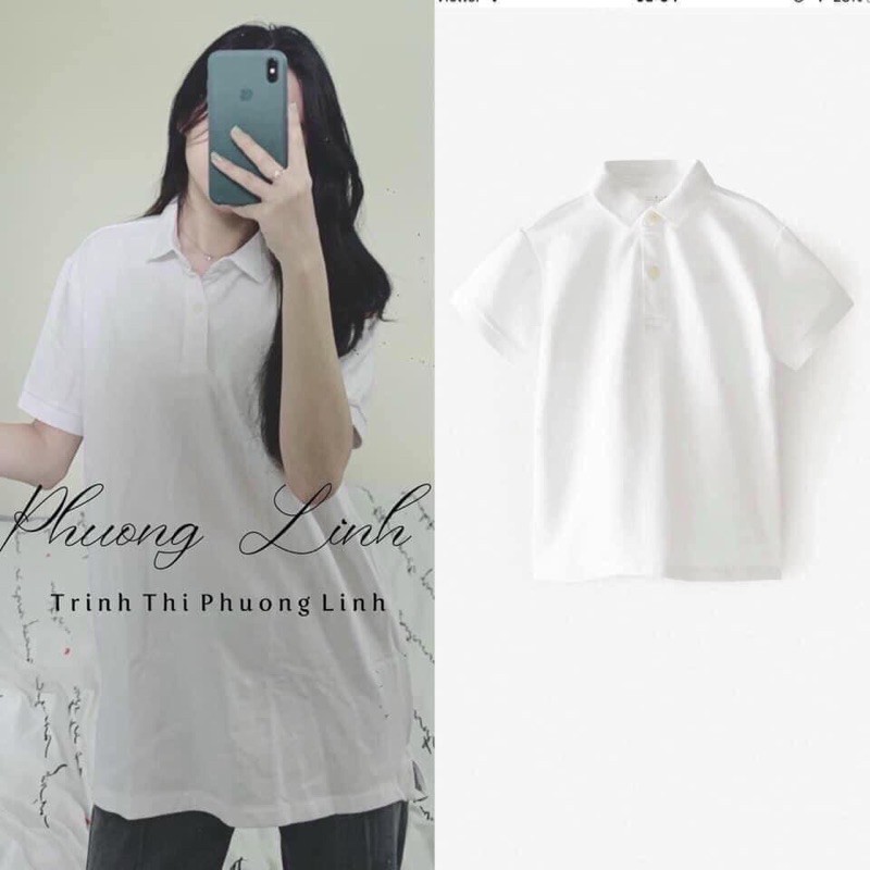 Áo polo cộc tay cổ bẻ nữ, áo thun cotton ngắn