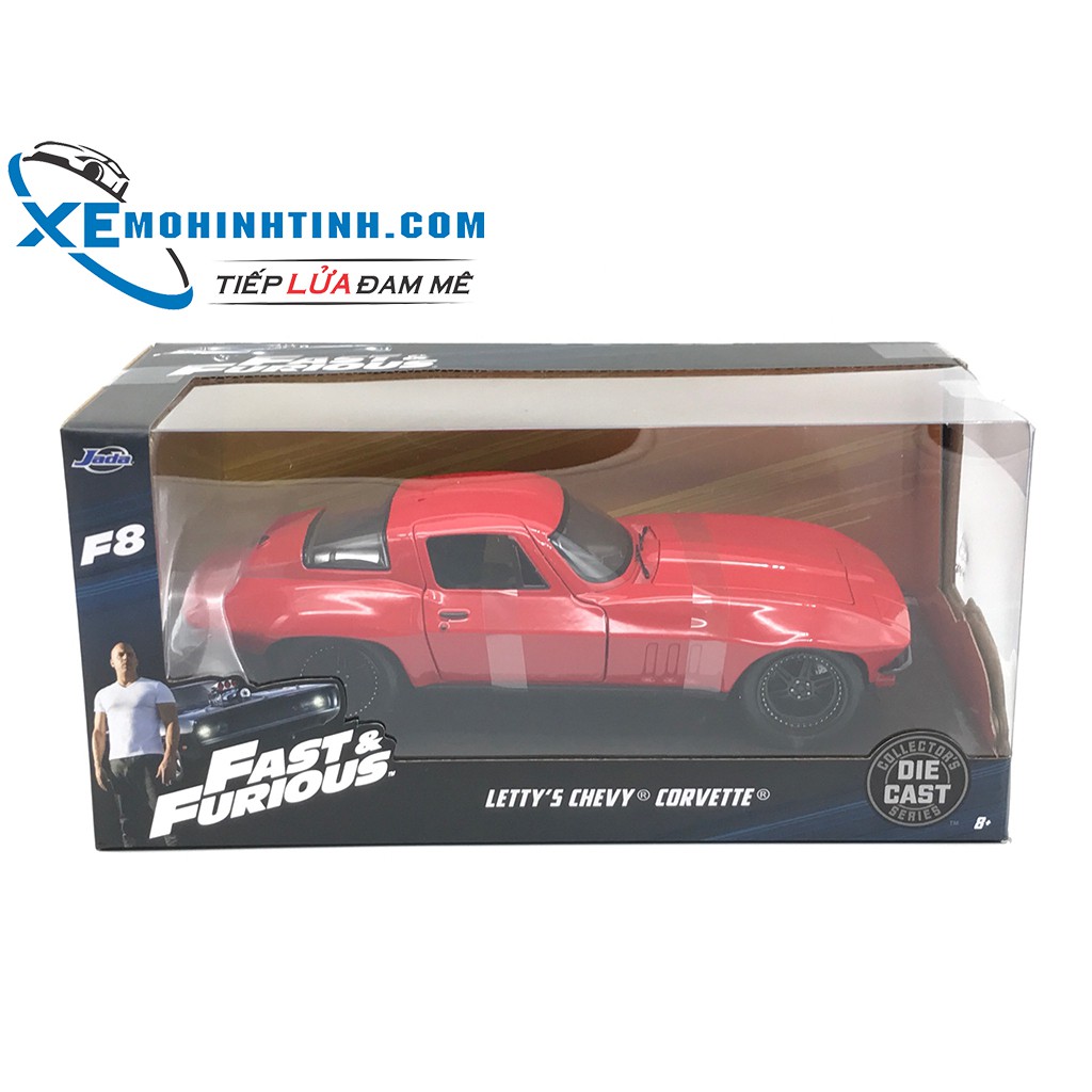 XE MÔ HÌNH  Letty’S Chevy Corvette 1:24 (Đỏ)