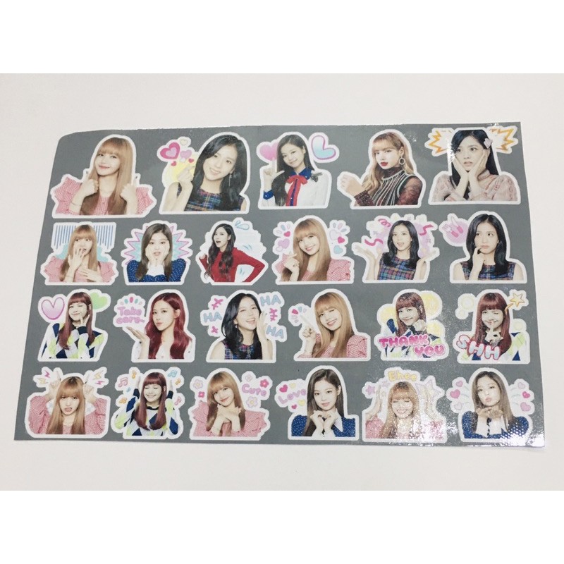 Sticker BLACKPINK 30 ảnh có đề can bóc dán sticker kpop mẫu ngẫu nhiên