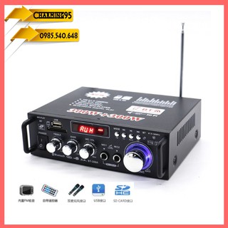 Ampli mini blutooth 12v 220v av-153tv, usb,sd,fm re0211