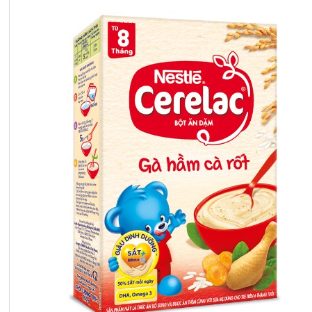 Bột ăn dặm Nestle Cerelac - Gà hầm cà rốt (200gr)