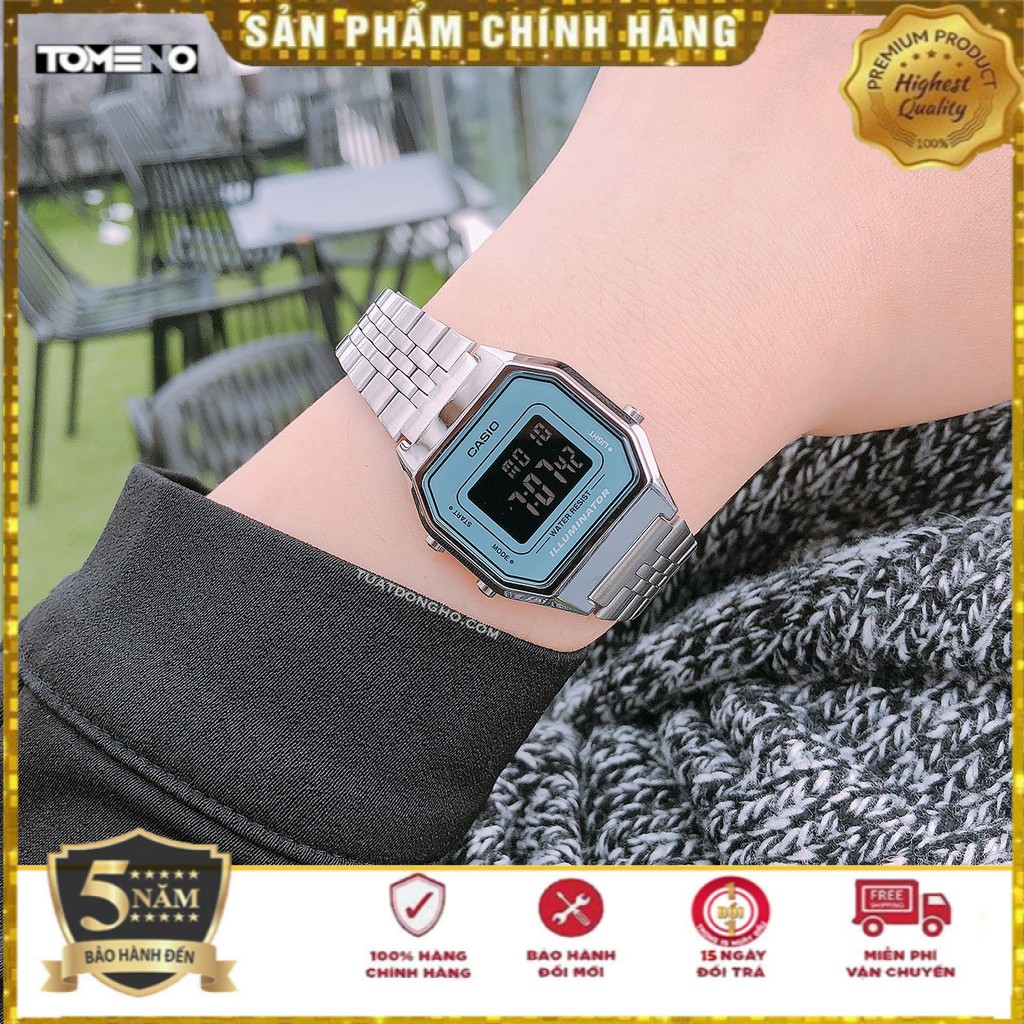 Đồng hồ nữ dây kim loại Casio chính hãng Anh Khuê LA680WA-2BDF- Team Chống Hàng Giả+ Giấy BH Casio