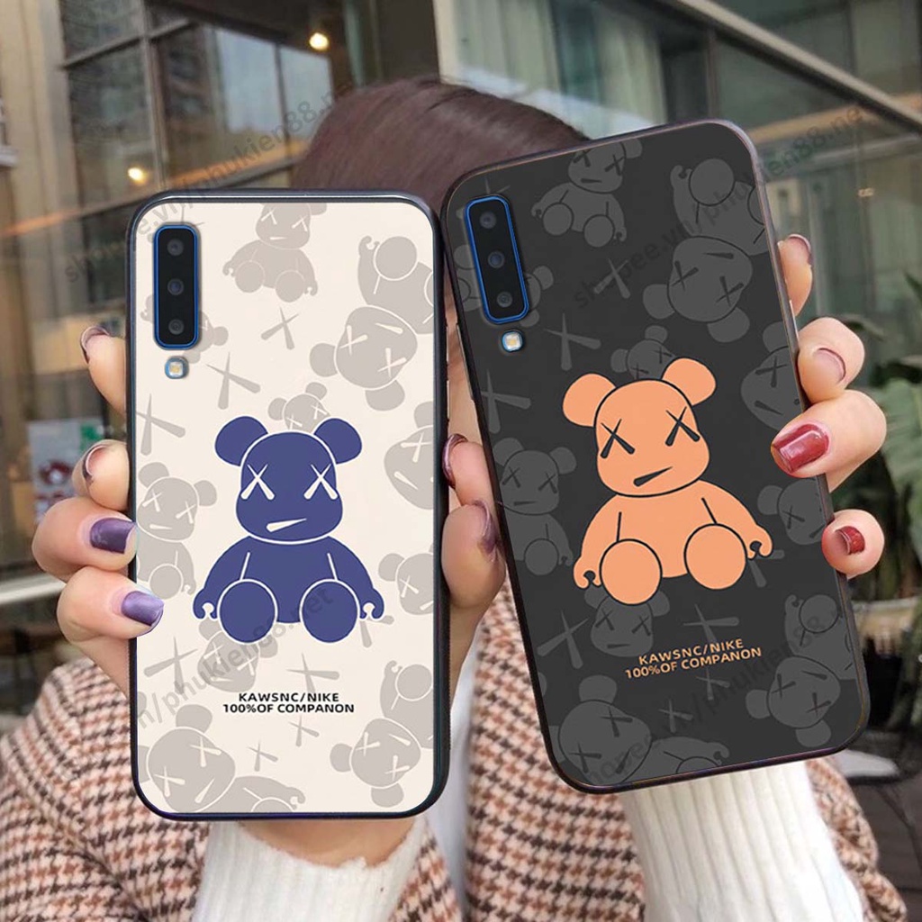 Ốp lưng Samsung A7 2018 / A9 2018 hình Robot Bear, Kawsnc bảo vệ điện thoại