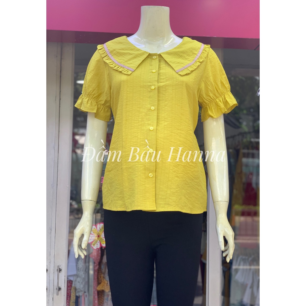 [Size 40-80kg] Áo bầu công sở dễ thương kiểu trẻ có size từ 40-80kg vải sợi cotton thấm mồ hôi tốt thoáng mát