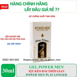 [BAOCAOSU] [GEL POWERMEN] Gel bôi trơn POWER MEN PLAY LONGER