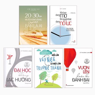Sách: Combo Tuổi Trẻ Không Lạc Hướng: 20-30 Tuổi + Khi Bạn Đang Mơ (TB) + Vấp Ngã Trưởng Thành + Vươn Lên + Đại Học (TB)