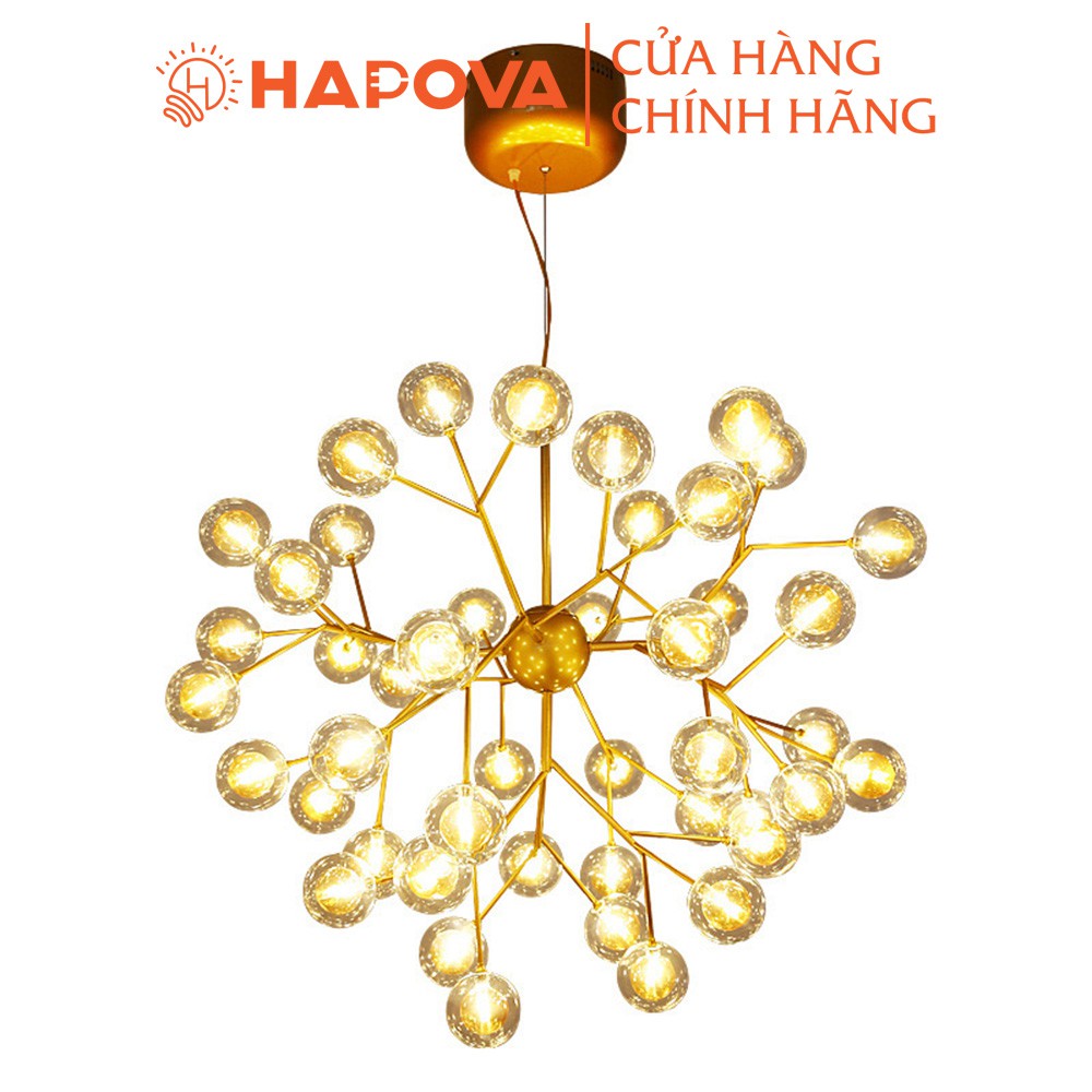 Đèn trang trí phòng khách, Đèn chùm Hera 36 lá HAPOVA TECKE 9011