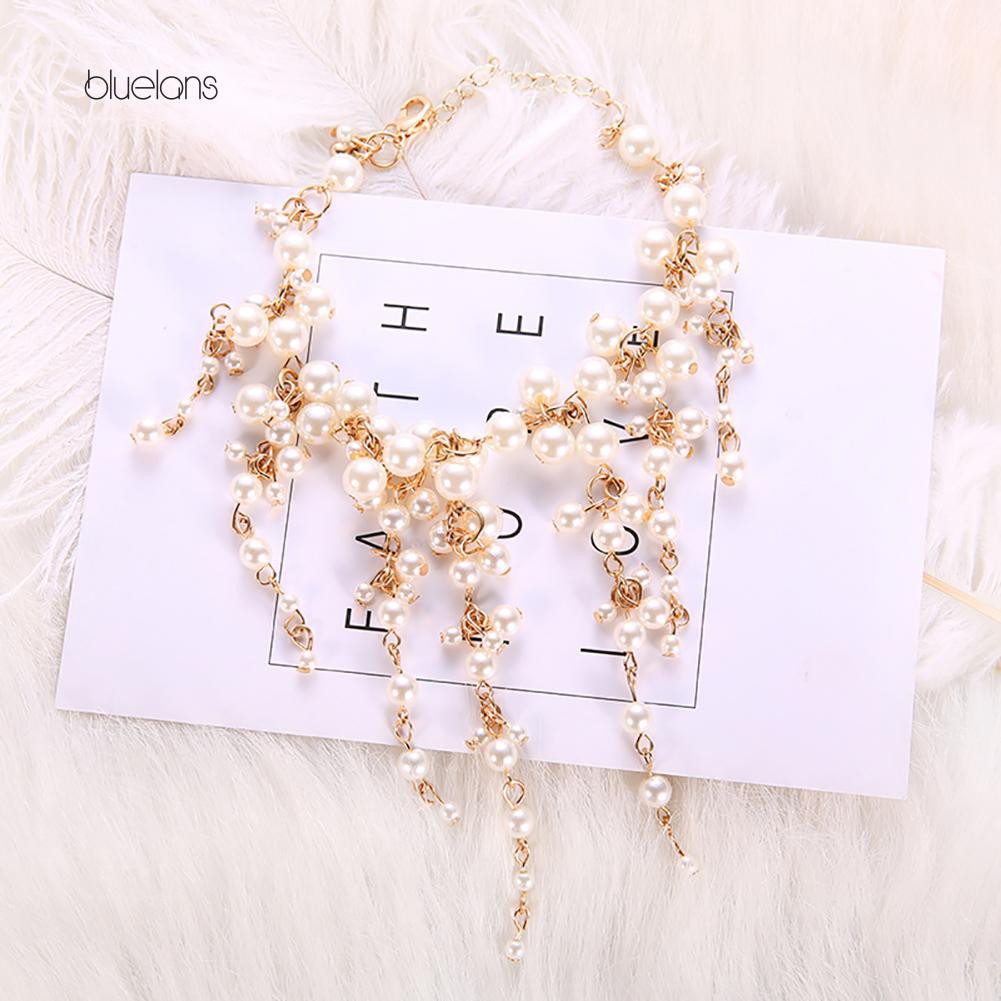 Vòng Tay Đính Ngọc Trai Nhân Tạo Thời Trang Dành Cho Nữ