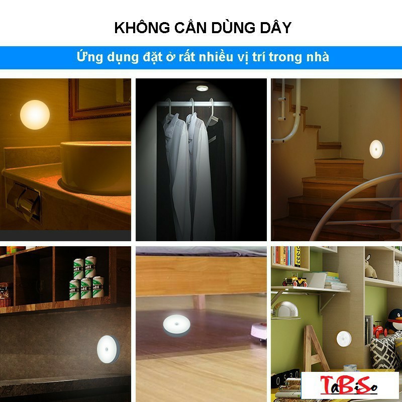 Đèn LED Cảm Biến Chuyển Động Thông Minh BATASO, đèn cảm ứng hồng ngoại sạc tích điện.Tự động sáng khi có chuyển động gần