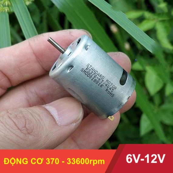 Động cơ motor mini 370 tốc độ cao - 6-12VDC - cực mạnh - 33600rpm - LK0023