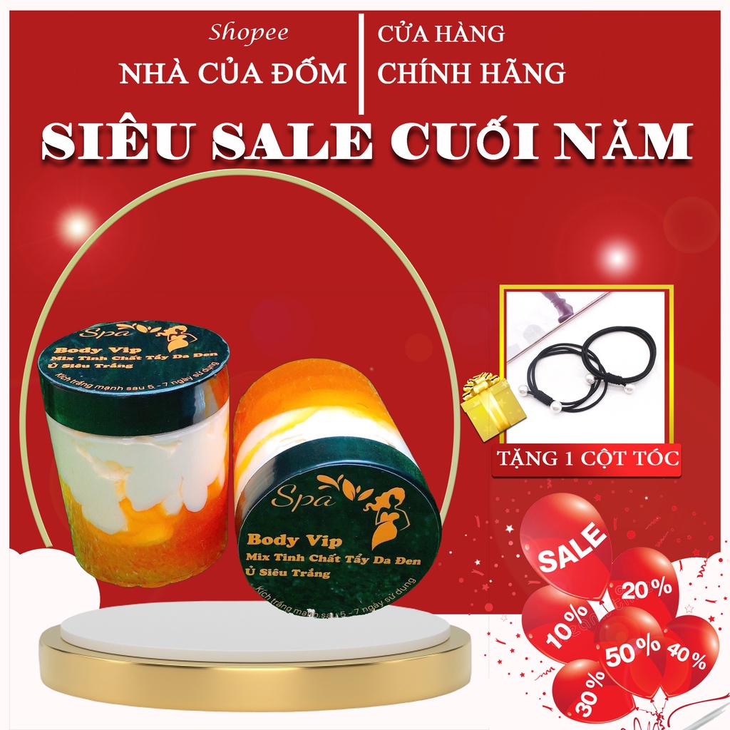 KEM BODY VITAMIN MIX TINH CHẤT LÀM TRẮNG NHANH CẤP TỐC + TẶNG KÈM CHAI KHỬ THÂM+ 5V KÍCH TRẮNG+ 1 MUỖNG