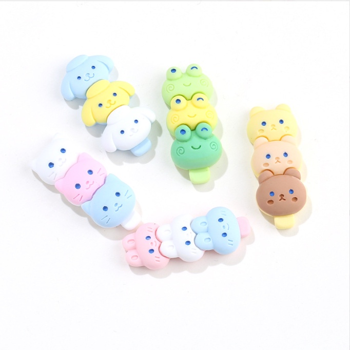 Sticker jibbitz kem que nhân vật gấu, thỏ, mèo con gắn dép sục Crocs