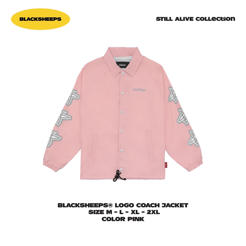 Áo Khoác dù BLACKSHEEPS màu Hồng aka LOGO COACH JACKET - PINK