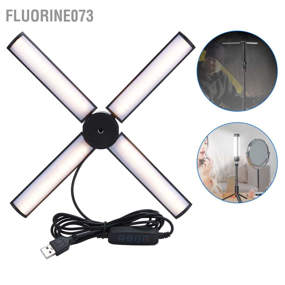 [Hàng Sẵn] Đèn LED gấp gọn Fill Light Máy tính để bàn Mini di động để phát trực tiếp 【Fluorine073】