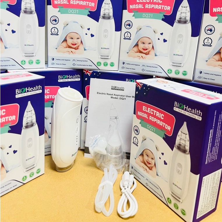 Máy hút mũi BioHealth DQ21 và B.Well WC-150  hút dịch mũi cho bé làm sạch mũi tốt nhất