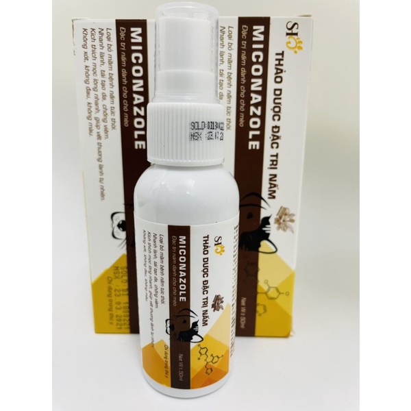 Thảo dược đặc trị nấm chó mèo Miconazole 50ml