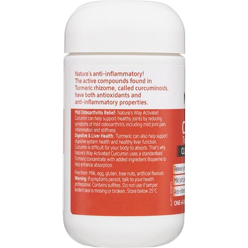 Viên uống Nature's Way Activated Curcumin Clinical Strength hỗ trợ sức khỏe khớp
