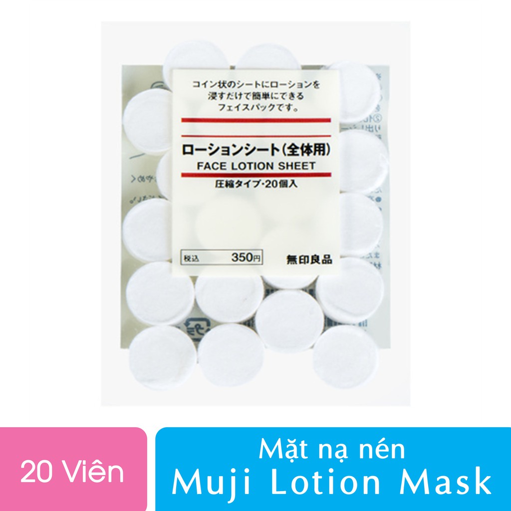 Mặt nạ nén Muji Lotion Mask 20 viên nhập khẩu
