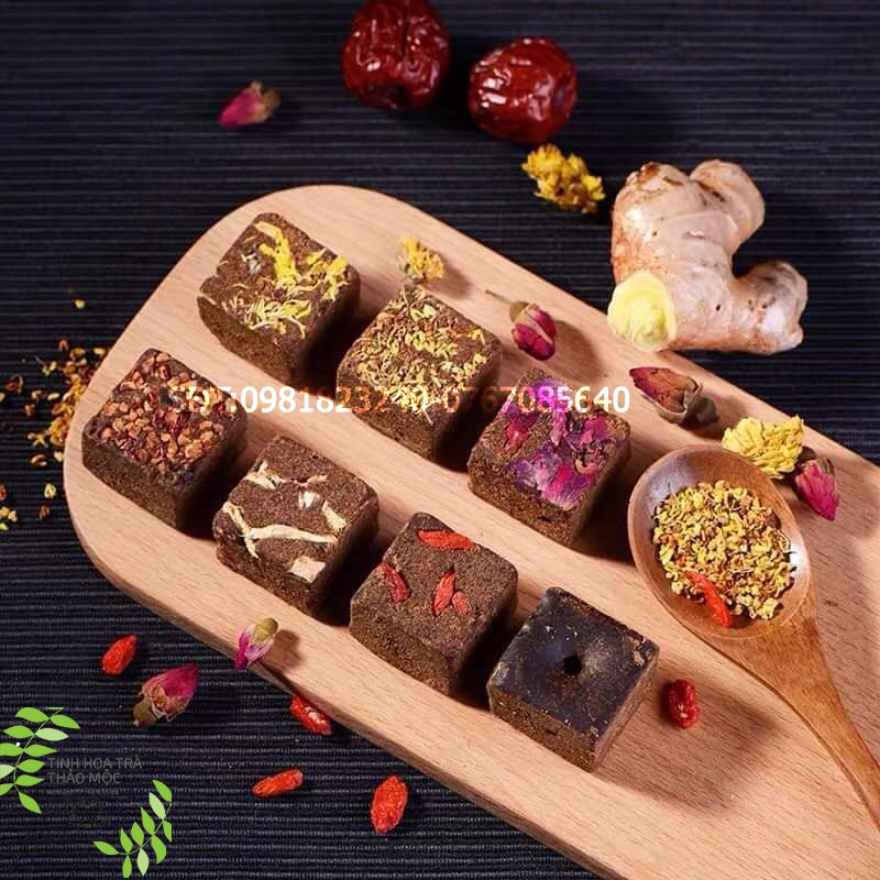 (ảnh thật + video)  Đường Nâu hoa viên Vân nam combo 10 viên