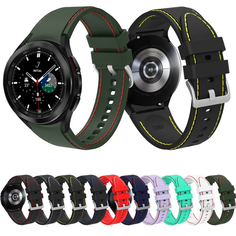 Dây đeo từ silicone cho đồng hồ thông minh Samsung Galaxy Watch 4 Classic 46mm 42mm 4 44mm 40mm 20mm