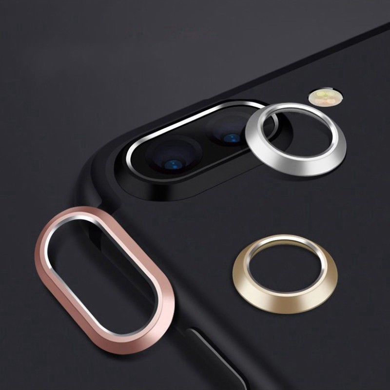 Vòng kim loại bảo vệ ống kính máy ảnh cho iPhone X 7 8 Plus