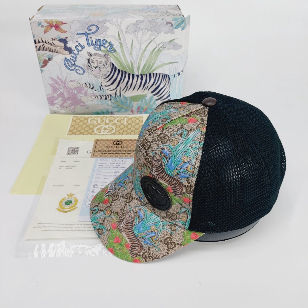 Nón kết gc , Mũ lưỡi trai Gc hổ lúa quai nâu full box cực đẹp