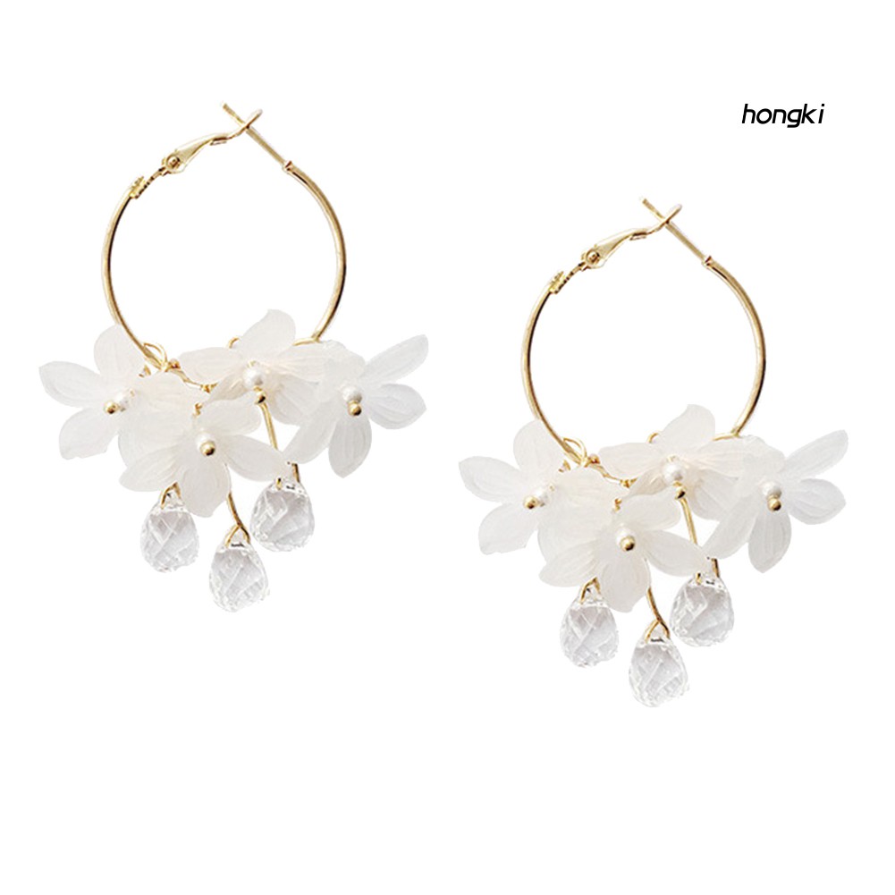 Đôi Khuyên Tai Acrylic Hình Hoa Thời Trang Cho Nữ