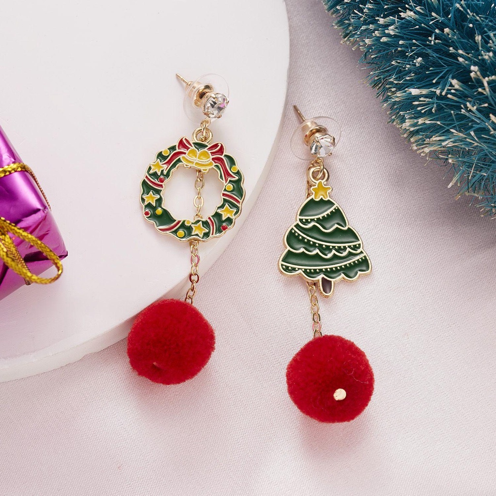 EUTUS Khuyên Tai Lủng Lẳng Hình Ông Già Noel / Người Tuyết / Tuần
