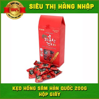 Kẹo sâm cao cấp vitamin 6 tuổi Hàn Quốc hộp giấy 200g