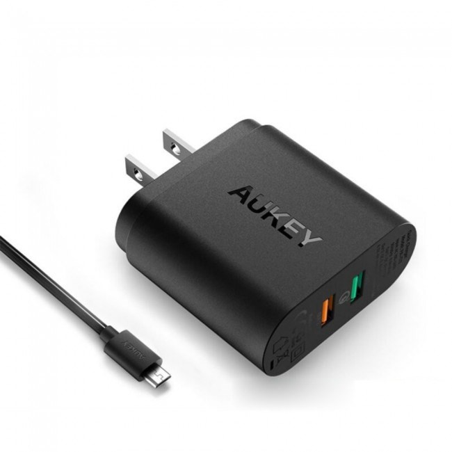 Sạc điện thoại Aukey PA-T13 (2 cổng USB 30W), 1x Quick Charge 3.0, 1x AiPower