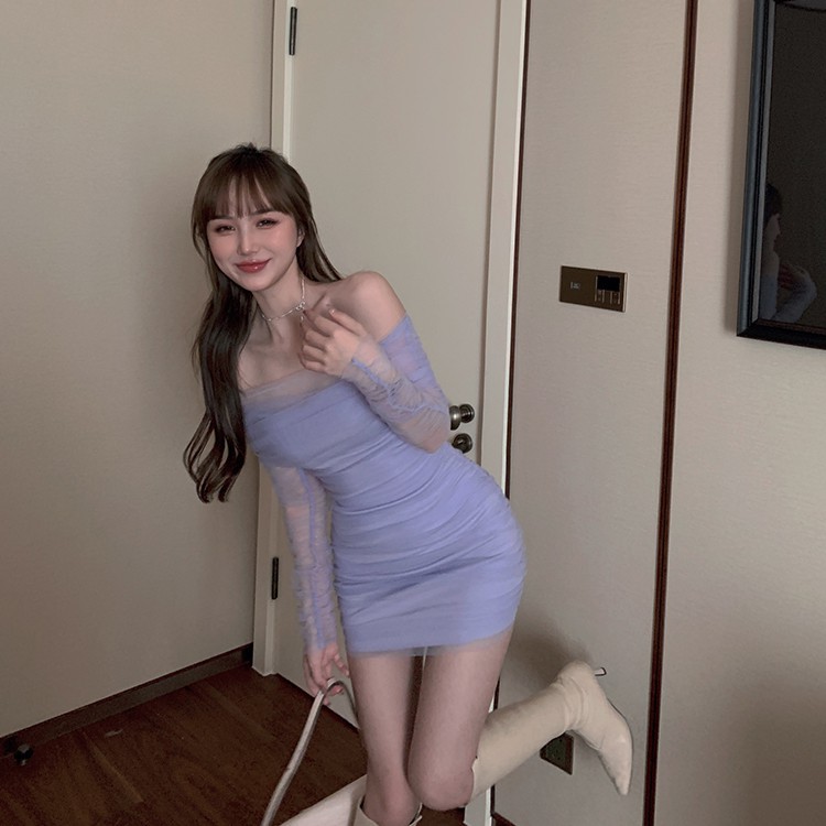 [ORDER ~15NGÀY] ĐẦM BODY TRỄ VAI TAY DÀI PHỐI LƯỚI ✿ ROSASOONIE