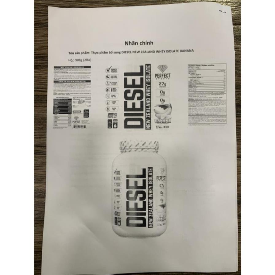Sữa Dinh Dưỡng Tăng Cơ Bắp Whey Tinh Khiết Cao Cấp Perfect Nutrition Diesel Whey 2.3kg
