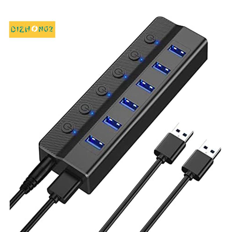 1 Bộ Hub 6 Cổng USB 3.0 3Ft Màu Đen Có Công Tắc Bật / Tắt Cá Nhân
