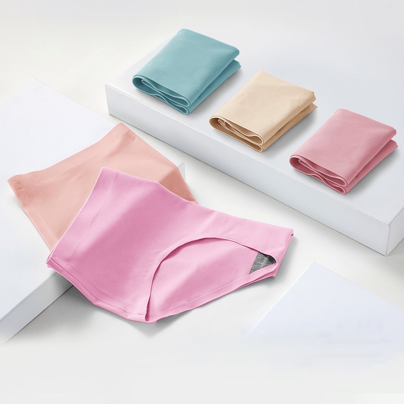 Set 5 quần lót vải lụa lạnh UNLIMON lưng vừa không đường may dành cho nữ | BigBuy360 - bigbuy360.vn