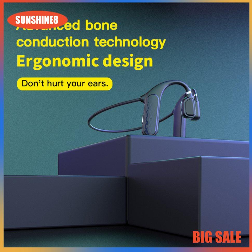 【SUN】Bone Conduction Wireless Button Control Waterproof Headset With Microphone