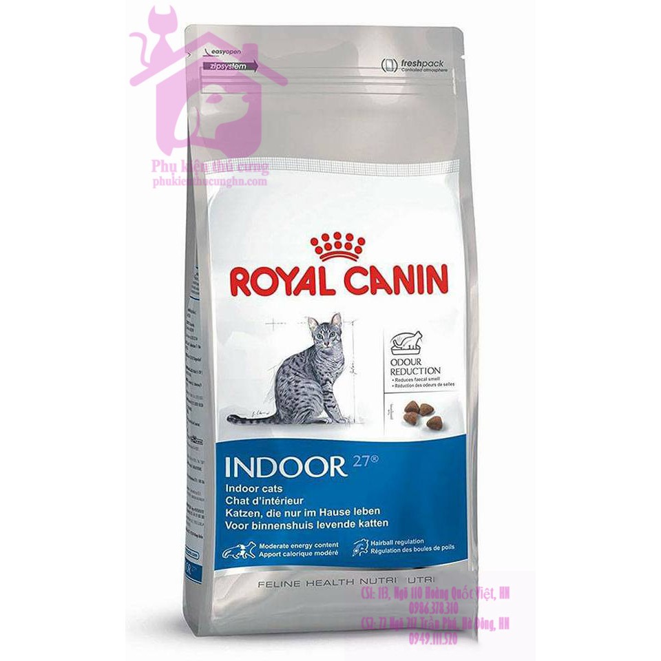 Royal canin Indoor 27 1kg - Thức ăn dành cho mèo ít vận động - giảm béo cho mèo