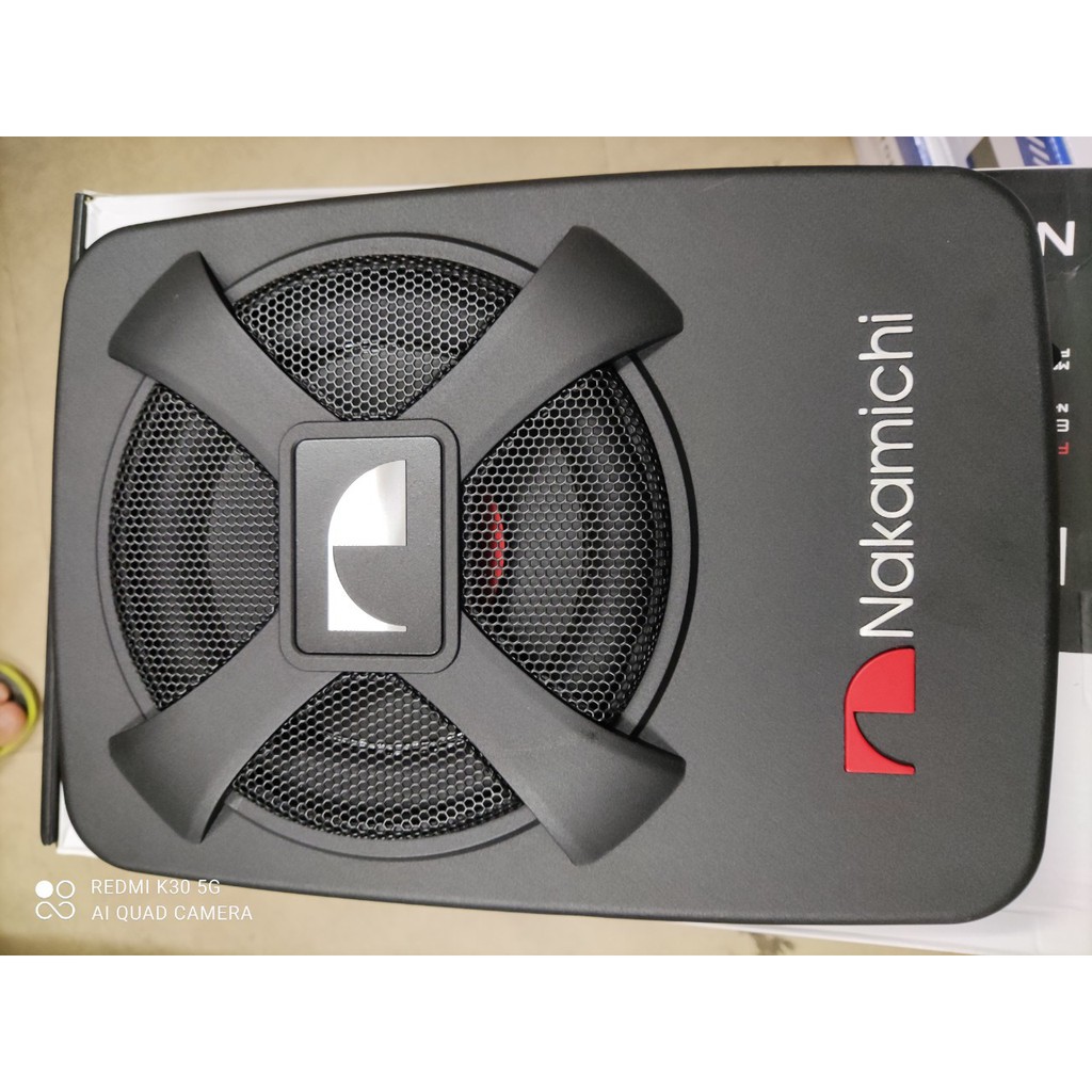 Loa Sub ô tô, Loa sub gầm ghế NAKAMICHI NBF8.1A + kèm đủ dây nguồn và điều khiển âm lượng