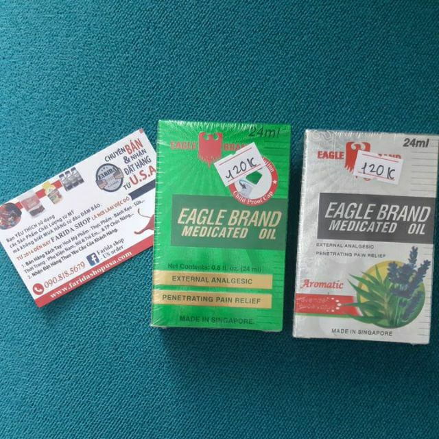 01 chai DẦU XANH /DẦU TRẮNG/ DẦU VÀNG giảm đau EAGLE BRAND MEDICATED OIL 24ml
