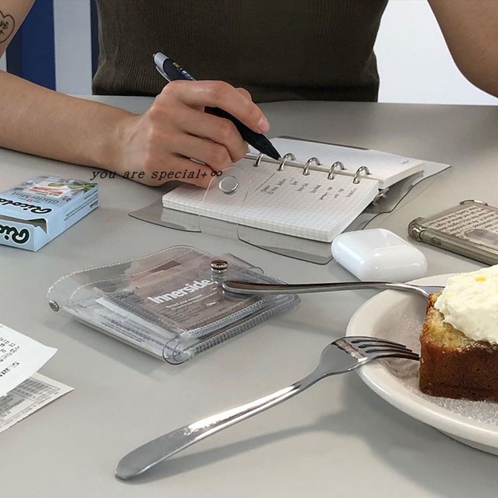 Ví đựng thẻ ID/ danh thiếp bằng PVC trong suốt phong cách Harajuku Hàn Quốc thời trang cho nữ