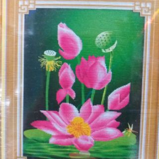 Tranh đính đá hoa sen 50x64 df2229